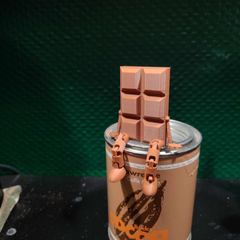 Chocolate with articulated legs