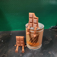 Chocolate with articulated legs