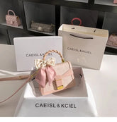 Pink Color Fashion Embroidery Square Bag Women's Handbag Lady Purse Textured Luxury Shoulder Messenger Bag Female Casual Bag