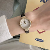 Fashion Watches for Women Small Dial Casual Leather Band Quartz Watch Leather Strap Quartz Women's watch Gift Girl Clock