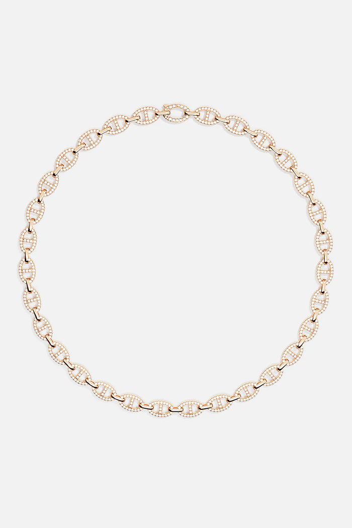 APM Monaco yacht club Maille Marine Chain Necklace 18k Rose Gold Plated