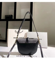 Autumn Winter Denim Textured Half Moon Bag Women's Handbag Fashion Shoulder Messenger Bag Lady Purse Female Casual Bag